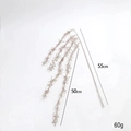 Champagne gold glitter artificial spray for Christmas tree decor, 55cm sparkling willow branch - Champagne Forked Branch Pick