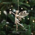 Élégante décoration d'ange de Noël dorée de 12 cm pour sapin avec finition brillante - Petit Ange
