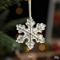 Witte sneeuwvlok hars kersthanger met gouden rand 6cm diameter 20g hangende decoratie - Sneeuwvlok Stijl