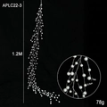 White pearl bead garland with 1.2M vine strand for Christmas tree and wreath decoration - 1.2M Mixed Pearl String
