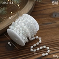 Chaîne de perles en plastique DIY de 5M pour décoration suspendue de sapin de Noël - Perles Rondes Irisées 1 cm / 5 m