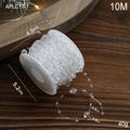 Chaîne de perles acryliques facettées de 10 m pour sapin de Noël et loisirs créatifs - Perles de Diamant Transparentes / 10 m