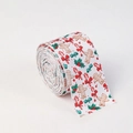 Nastro di Natale largo 6cm con motivi di omino di pan di zenzero e bastoncini - 6cm / Omino di Pan di Zenzero e Bastoncino di Zucchero