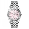 Silver Case Pink Dial