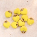 Yellow Heart-shape Lock-shaped Pendant (gold)|10 Pcs/package / 11x9.5mm (aperture:2.5x3.5mm)