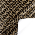 Elegant gift wrapping paper roll in black with golden dot and star circular patterns - Style 2-Black Gold Geometric Stars / 50*70CM