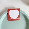 Biglietto adesivo con grande cuore bianco e grafica ciliegia con I CHERRY YOU - Cuore Rosso Ciliegia