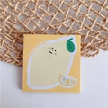 Note adesive quadrate con illustrazioni di limone su uno sfondo in stile nordico - Limone Giallo