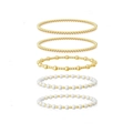 5-Piece Bracelet Set (12) / Gold White