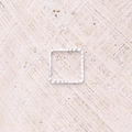 Anneau De Connexion Carré En Relief (couleur Or Blanc) | 50 Pièces/paquet / 6x6mm