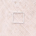 Anneau De Connexion Carré En Relief (couleur Or Blanc) | 50 Pièces/paquet / 10x10mm