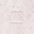 Geprägter Quadratischer Verbindungsring (weißgoldfarbe) | 30 Stück/paket / 12 X 12 Mm
