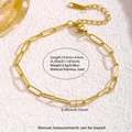 70005 Paperclip Chain Bracelet Gold