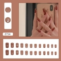 Minimalist caramel brown square press-on nails with tiny rhinestones and glossy finish - Z754 Tea Brown Translucent