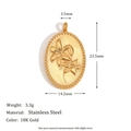 Orchid Pendant-gold