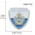 San Marino flag shield enamel brooch badge with dimensions 2.1x2.0cm and weight 4.5g - San Marino Shield