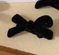 Elegante pinza per capelli a fiocco in velluto nero per acconciature e accessori capelli - Fermaglio a scatto / Piccolo fermaglio nero (3cm)