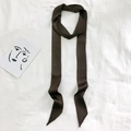 Sciarpa sottile in raso marrone scuro per manici di borse e decorazione dei capelli - 200cm / caffè