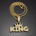 Gold Pendant + 60cm Braided Chain/5mm