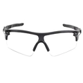 Sportieve fietsbril met zwart gestroomlijnd montuur en heldere panoramische lenzen - Glanzend Zwart Frame Heldere Lens C10