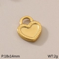 Goldener Herzanhänger mit radialer Textur und glatter Oberfläche für DIY-Schmuck - Strahlendes Texturherz (KLJ8287-Z)