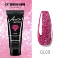 Detailed view of Misscheering GL08 glitter rose pink poly nail gel in 15ml tube - Glitter Extension Gel 08 (GL08)