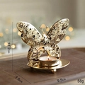 Golden iron butterfly hollow candle holder with laser-cut floral patterns for Christmas decor - Butterfly Style (Without Candle)