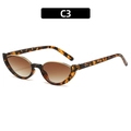 Occhiali da sole chic cat eye con montatura tartarugata maculata e inserti in oro - Montatura Tartarugata Lente Sfumata Marrone (C3)
