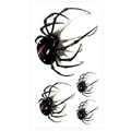 Black widow spider temporary tattoo sticker with red marks for Halloween party decoration - 60*105mm / Realistic Black Widow Spider Style(WW-41)