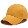 Classic bright yellow cotton baseball cap with a structured six-panel design and curved brim - Adjustable / Yellow