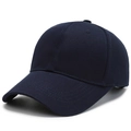 Classic cotton baseball cap in deep navy blue featuring a six-panel structured crown - Adjustable / Navy Blue