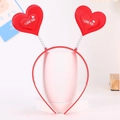 Red Valentine's Day headband with sparkling I Love You heart spring decorations - Style 5 Heart (I LOVE YOU Printed)
