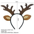 Cute brown reindeer antler headband with spotted deer ears for Christmas - Spotted Ears Antlers (Small Headband)