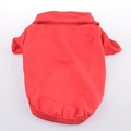 Classic red pet polo shirt for dogs, solid color breathable knit fabric puppy t-shirt - XS / Red