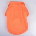 Classic orange pet polo shirt in breathable cotton fabric with turn-down collar style - XS / Orange