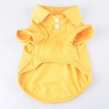 Breathable bright yellow dog polo shirt in lightweight mesh fabric for summer wear - XS / Yellow