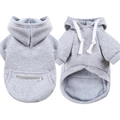 (anhui) Sweat-shirt À Poche Zippée Pour Gros Chien Gris / Xs (poitrine 32 Cm Environ 1 À 3 Chats)
