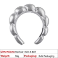 2# Leather Silver Headband