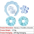 4# 6PCS Flower Set Light Blue