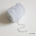 Transparent acrylic faceted bead chain roll, 15m 420g crystal-like Christmas tree decoration - 3D Transparent Bead Chain 15m