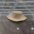 Sparkling rhinestone bucket hat in beige cotton featuring a wide brim for sun protection - M (56-58cm) / Khaki