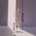 Detailed size specifications for the moon and star suncatcher with crystal teardrop - Style A Moon Teardrop Crystal - 38cm