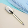 Macro shot of creative shovel-shaped ballpoint pen in champagne gold with clear cap - Shovel Pen - Gold (with Magnet)