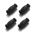 Set de 4 cierres magnéticos negros de acero inoxidable para crear collares y pulseras DIY - Negro