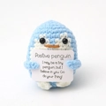 Light Blue Penguin P Card
