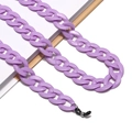 Detalle de cadena para gafas de acrílico morado con eslabones grandes y enganches - Púrpura (3)