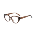 Vintage cat eye sunglasses in dark amber tortoiseshell finish with clear lenses - Dark Tea Frame Anti-blue Light Lens