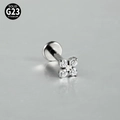 Silver Flower / 1.2*8mm