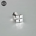 Four Square Zirconiums - Silver / 1.2*8mm