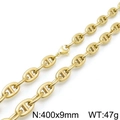 Collana a catena ancora dorata con maglie a naso di maiale, 400x9mm e peso 47g - Collana da 40cm (KN289591-Z) / Oro